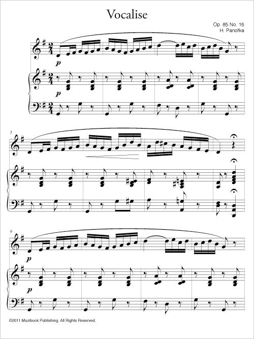 Partition iPad Vocalise op. 85 n° 16 Piano et Chant, Voix Haute et