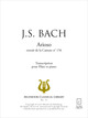 Arioso De Johann Sebastian Bach - Muzibook Publishing