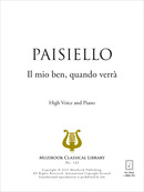 Il mio ben, quando verrà De Giovanni Paisiello - Muzibook Publishing