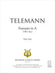 Fantaisie n° 1 en la majeur TWV 40/2 De Georg Philipp Telemann - Muzibook Publishing