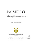 Nel cor più non mi sento De Giovanni Paisiello - Muzibook Publishing