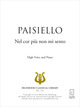 Nel cor più non mi sento De Giovanni Paisiello - Muzibook Publishing