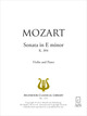 Sonate en mi mineur K 304 De Wolfgang Amadeus Mozart - Muzibook Publishing