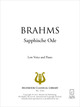 Sapphische Ode De Johannes Brahms - Muzibook Publishing