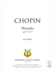 Mazurka en la mineur op. 17 n° 4 De Frédéric Chopin - Muzibook Publishing