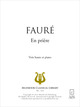 En prière De Gabriel Fauré - Muzibook Publishing