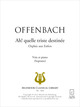 Ah! quelle triste destinée De Jacques Offenbach - Muzibook Publishing