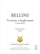 Vi ravviso, o luoghi ameni De Vincenzo Bellini - Muzibook Publishing