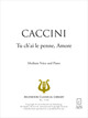 Tu ch'ai le penne, Amore De Giulio Caccini - Muzibook Publishing