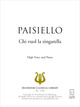 Chi vuol la zingarella De Giovanni Paisiello - Muzibook Publishing
