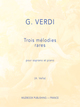 3 mélodies rares de Verdi De Giuseppe Verdi - Muzibook Publishing