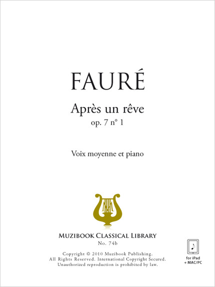Après un rêve - Gabriel Fauré - Muzibook Publishing