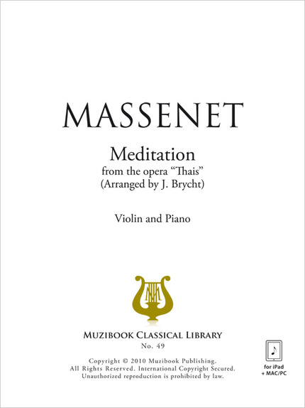 Méditation ''Thais'' - Jules Massenet - Muzibook Publishing