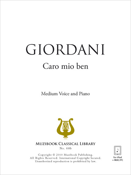 Caro mio ben - Giuseppe Giordani - Muzibook Publishing