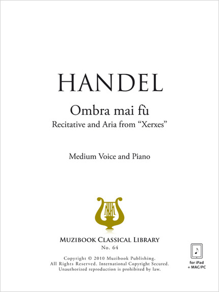 Ombra mai fù - Georg Friedrich Haendel - Muzibook Publishing