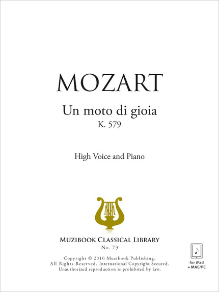 Un moto di gioia - Wolfgang Amadeus Mozart - Muzibook Publishing