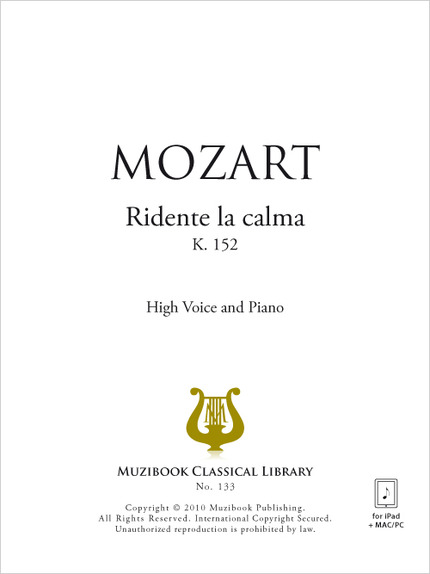 Ridente la calma - Wolfgang Amadeus Mozart - Muzibook Publishing