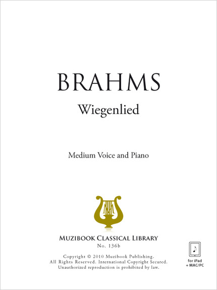 Wiegenlied - Johannes Brahms - Muzibook Publishing