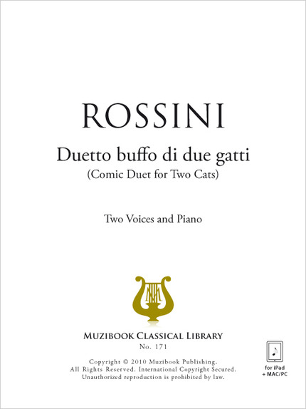 Duetto buffo di due gatti - Gioachino Rossini - Muzibook Publishing