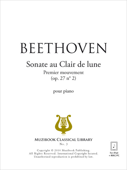 Adagio de la sonate au Clair de lune - Ludwig van Beethoven - Muzibook Publishing