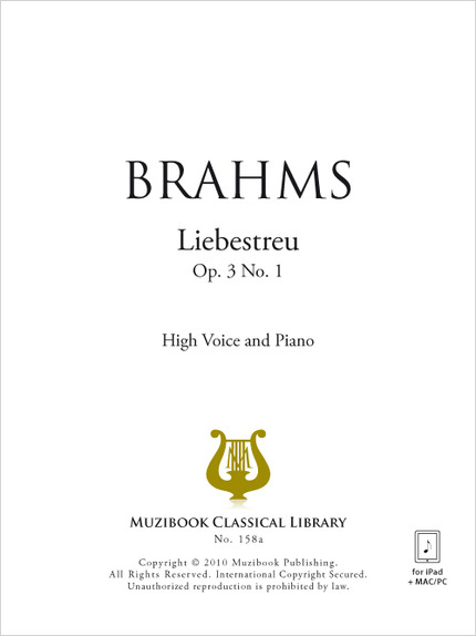 Liebestreu - Johannes Brahms - Muzibook Publishing