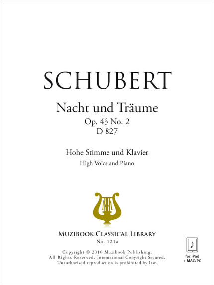 Nacht und Träume - Franz Schubert - Muzibook Publishing