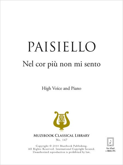 Nel cor più non mi sento - Giovanni Paisiello - Muzibook Publishing