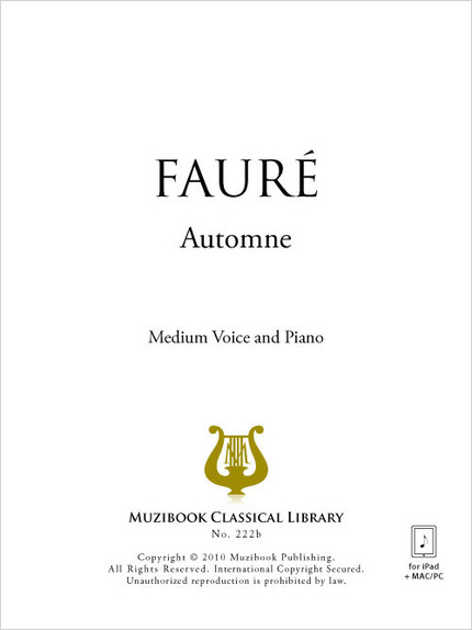 Automne - Gabriel Fauré - Muzibook Publishing