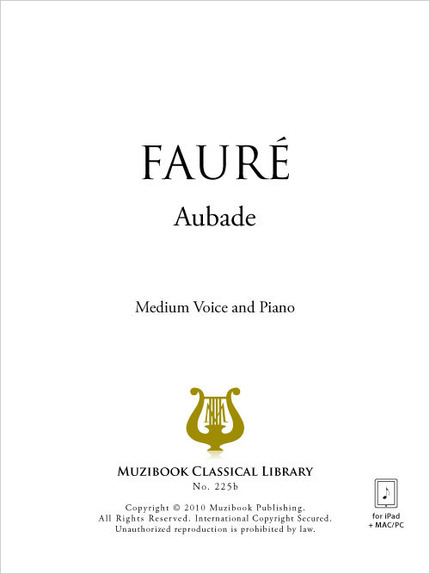Aubade - Gabriel Fauré - Muzibook Publishing