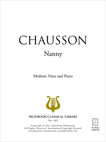 Nanny - Ernest Chausson - Muzibook Publishing