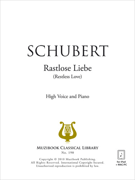 Rastlose Liebe - Franz Schubert - Muzibook Publishing