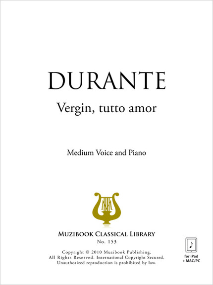 Vergin, tutto amor - Francesco Durante - Muzibook Publishing