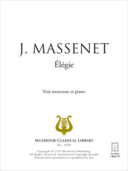 Élégie - Jules Massenet - Muzibook Publishing