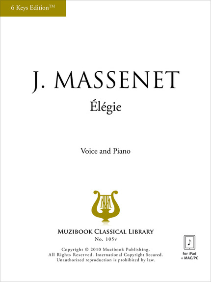 Élégie (6 Keys Edition™) - Jules Massenet - Muzibook Publishing