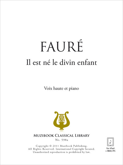 Il est né le divin enfant - Gabriel Fauré - Muzibook Publishing