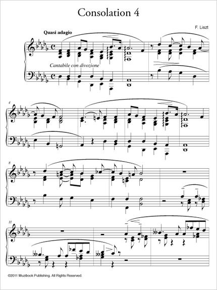 Consolation n° 4 - Franz Liszt - Muzibook Publishing