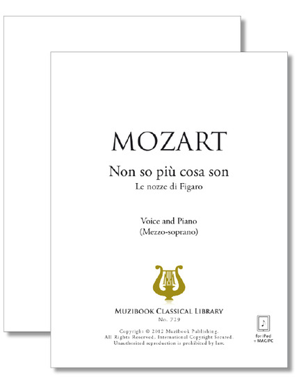 Non so più cosa son + Voi che sapete - Wolfgang Amadeus Mozart - Muzibook Publishing