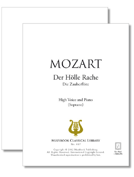 Der Hölle Rache + O zittre nicht! - Wolfgang Amadeus Mozart - Muzibook Publishing