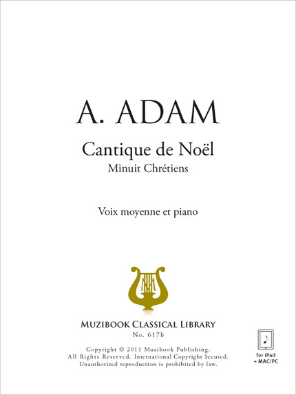 Cantique de Noël - Adolphe Adam - Muzibook Publishing