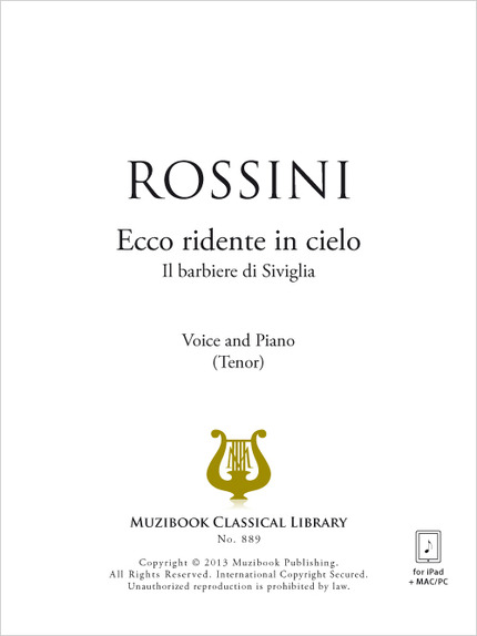 Ecco ridente in cielo - Gioachino Rossini - Muzibook Publishing