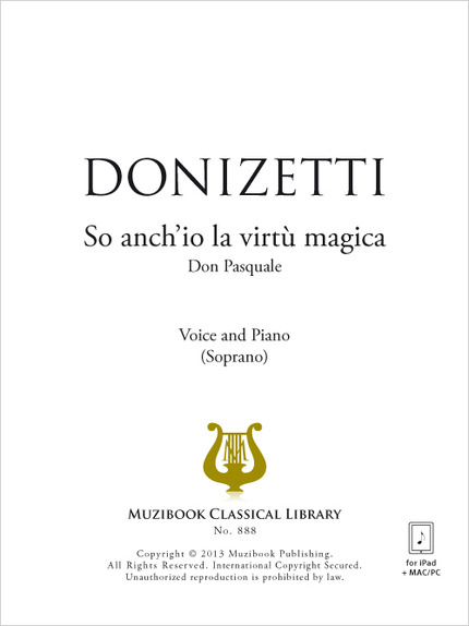 Quel guardo il cavaliere... So anch'io la virtù magica - Gaetano Donizetti - Muzibook Publishing