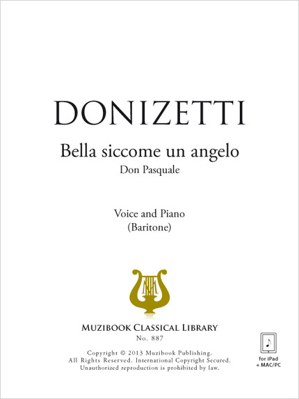 Bella siccome un angelo - Gaetano Donizetti - Muzibook Publishing