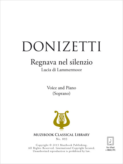 Regnava nel silenzio... Quando rapito in estasi - Gaetano Donizetti - Muzibook Publishing