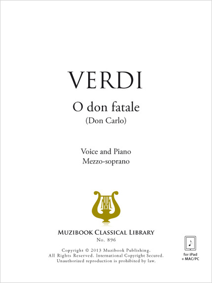 O don fatale - Giuseppe Verdi - Muzibook Publishing