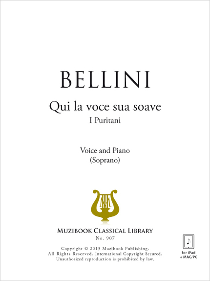 Qui la voce sua soave... Vien, diletto - Vincenzo Bellini - Muzibook Publishing