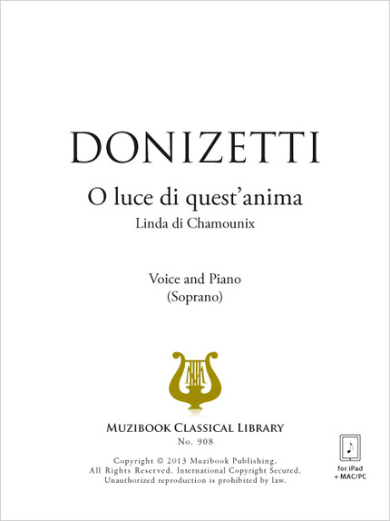 O luce di quest'anima - Gaetano Donizetti - Muzibook Publishing