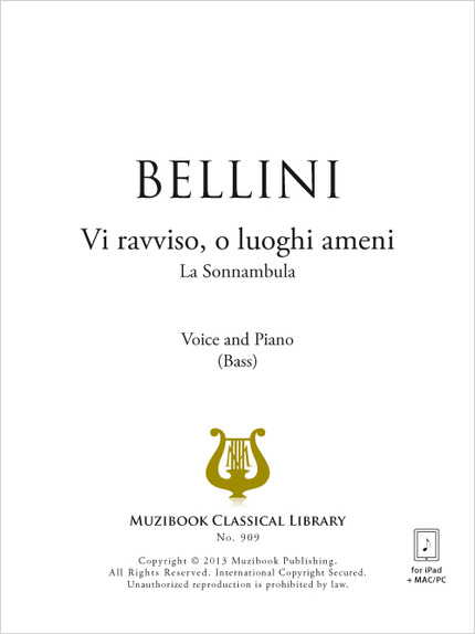 Vi ravviso, o luoghi ameni - Vincenzo Bellini - Muzibook Publishing