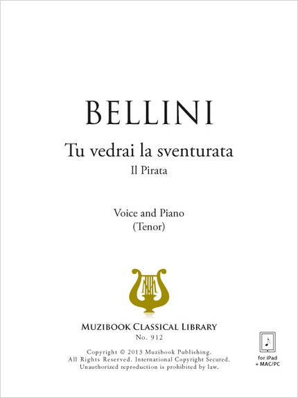 Tu vedrai la sventurata - Vincenzo Bellini - Muzibook Publishing