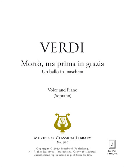 Morrò, ma prima in grazia - Giuseppe Verdi - Muzibook Publishing