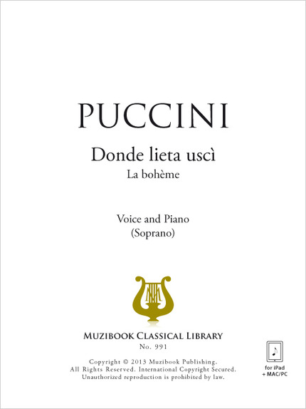 Donde lieta uscì - Giacomo Puccini - Muzibook Publishing